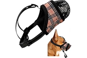 PAW LEGEND Dog Muzzle Soft with Removable Mesh Covering Breathable Muzzle for Medium Sized Dog Anti Biting Barking and Lick Wounds Dog Mouth Guard for Grooming Muzzle for Medium Dog with Adjustable Strap