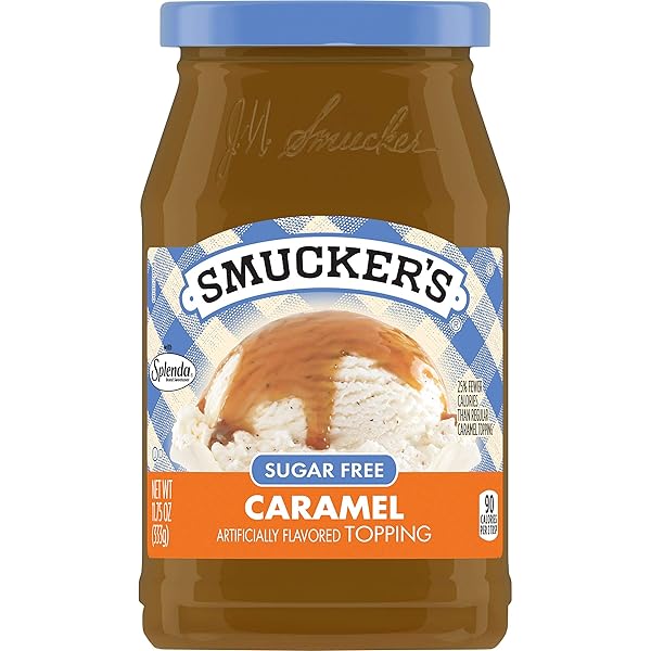 SMUCKER’S SUGAR FREE CARAMEL FLAVORED TOPPING, 11.75 OUNCES (PACK OF 6)