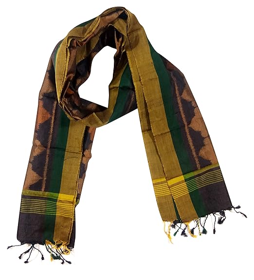 Odisha Handloom Ikkat Womens Stole (Multi-Coloured, orissa art 16)