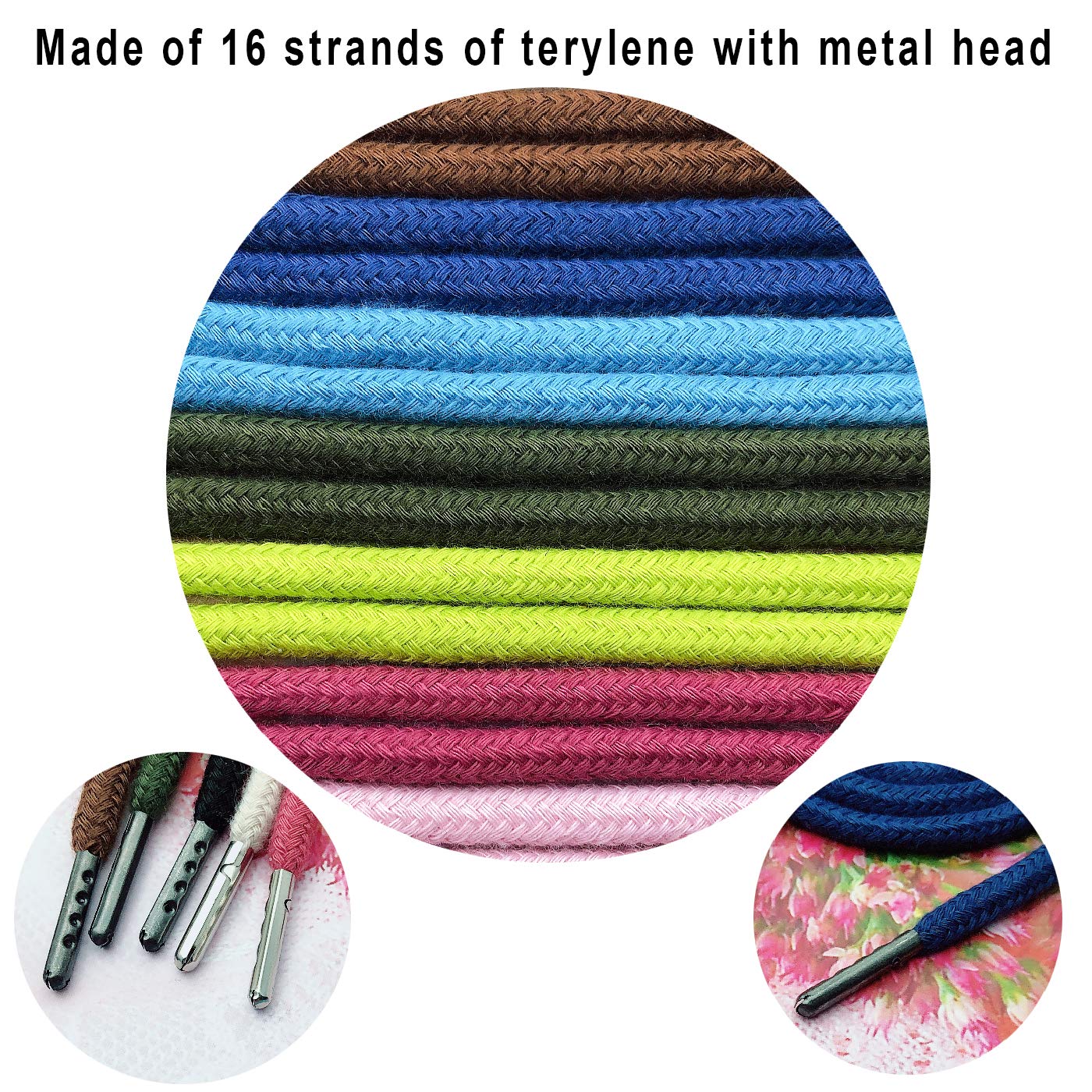 Luckkyme 30 Pack Replacement Drawstrings Drawcords for Pants Sweatpants Hoodies Scrubs Jackets Shorts, with 3 Pieces Drawstring Threader Tool 53