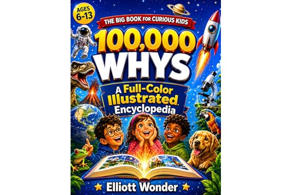 100,000 Whys for Kids: A Full-Color Visual Encyclopedia of Big Questions, Clear Answers, Science, Space, Animals, Nature, History, Inventions, and How the World Works for Ages 6–13