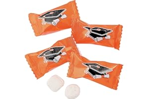 FUN EXPRESS Graduation Buttermints, Graduation Party Candy, Candy Buffet, 108 Pieces, Individually Wrapped Pieces (Orange)