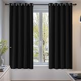 Deconovo Blackout Curtains 2 Panels 66 x 63 Inch Eyelet Thermal Sleep Room view 3