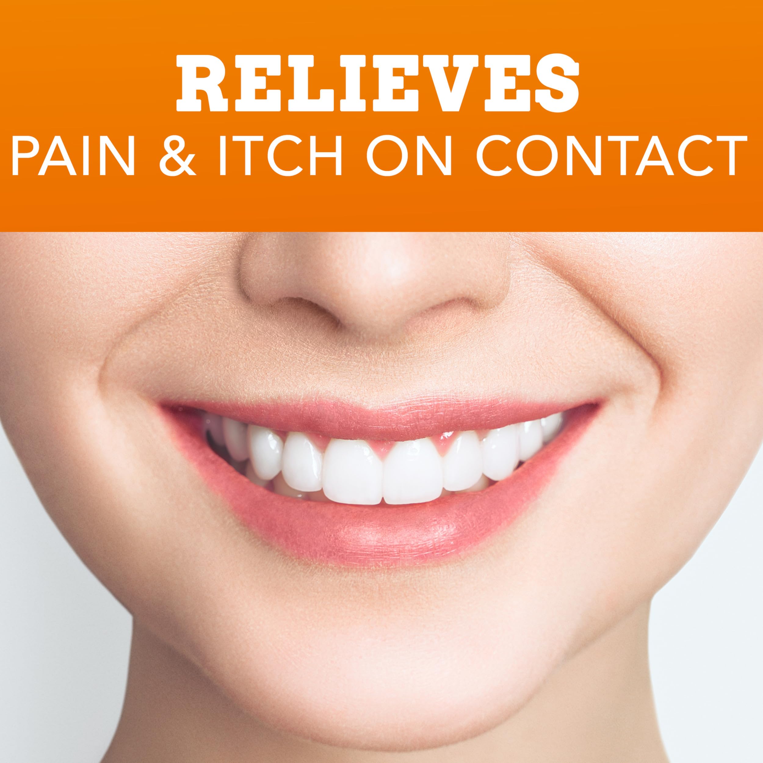 Orajel Touch Free Cold Sore Treatment .12oz, Liquid Formula, Provides Immediate & Targeted Pain Relief, Bonus Size, 6 Applicators.