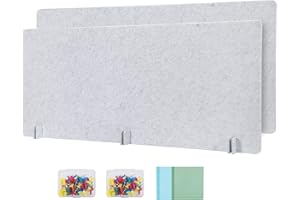 2 Pack Desk Privacy Panel 60" x 24" Acoustic Divider Panel Portable Desk Partition Desk Divider Noise Visual Isolate Table Di