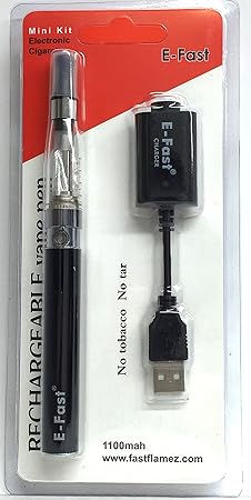 E-Shisha Aufladbare Elektronische Zigarette Schwarz + 1 Nachfüllung Kein Teer, Schmutz, Nikotin