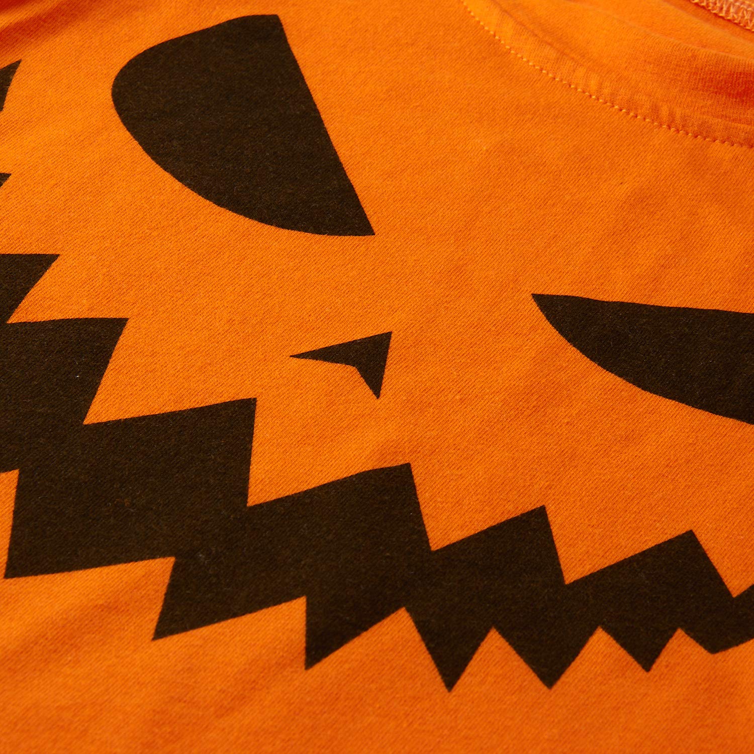 Loveternal Halloween Pumpkin Sleepwear Boys Girls Cute Cartoon Kids Pajamas 2Pcs Orange