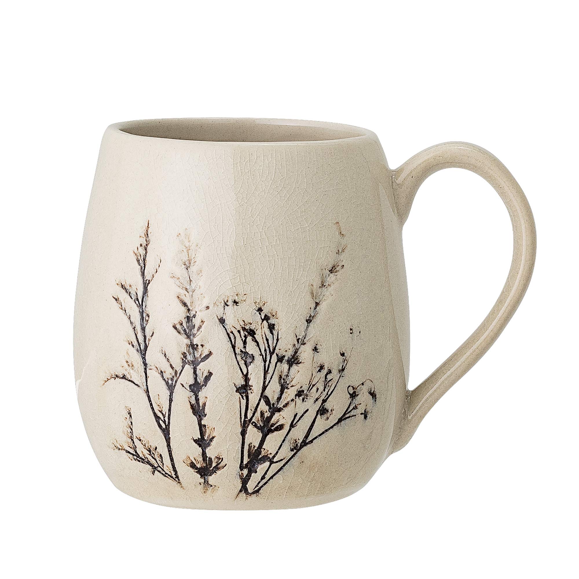Bloomingville Bea Natural Ceramic Mug - Elegant Single Mug for Cosy Pleasure Moments