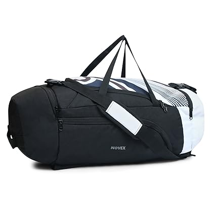 Novex Fusion Travel Bag Cum Rucksack - Black & White