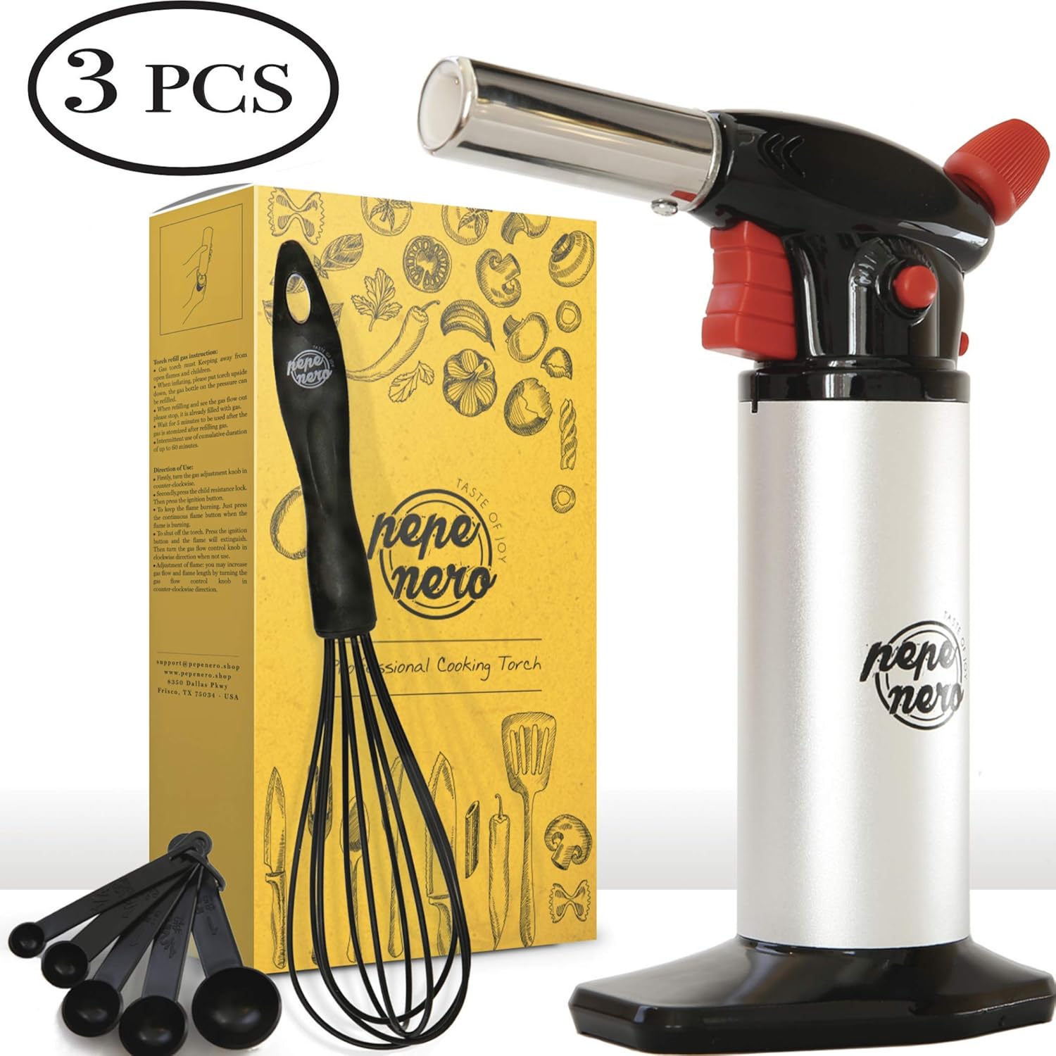 Cooking Torch Professional Set For Creme Brulee By Pepe Nero Culinary 737029478403 eBay