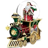 Thommas Kinkade Santa Claus is Comin' to Town Musical Snowglobe Train Car by The Bradford Exchange