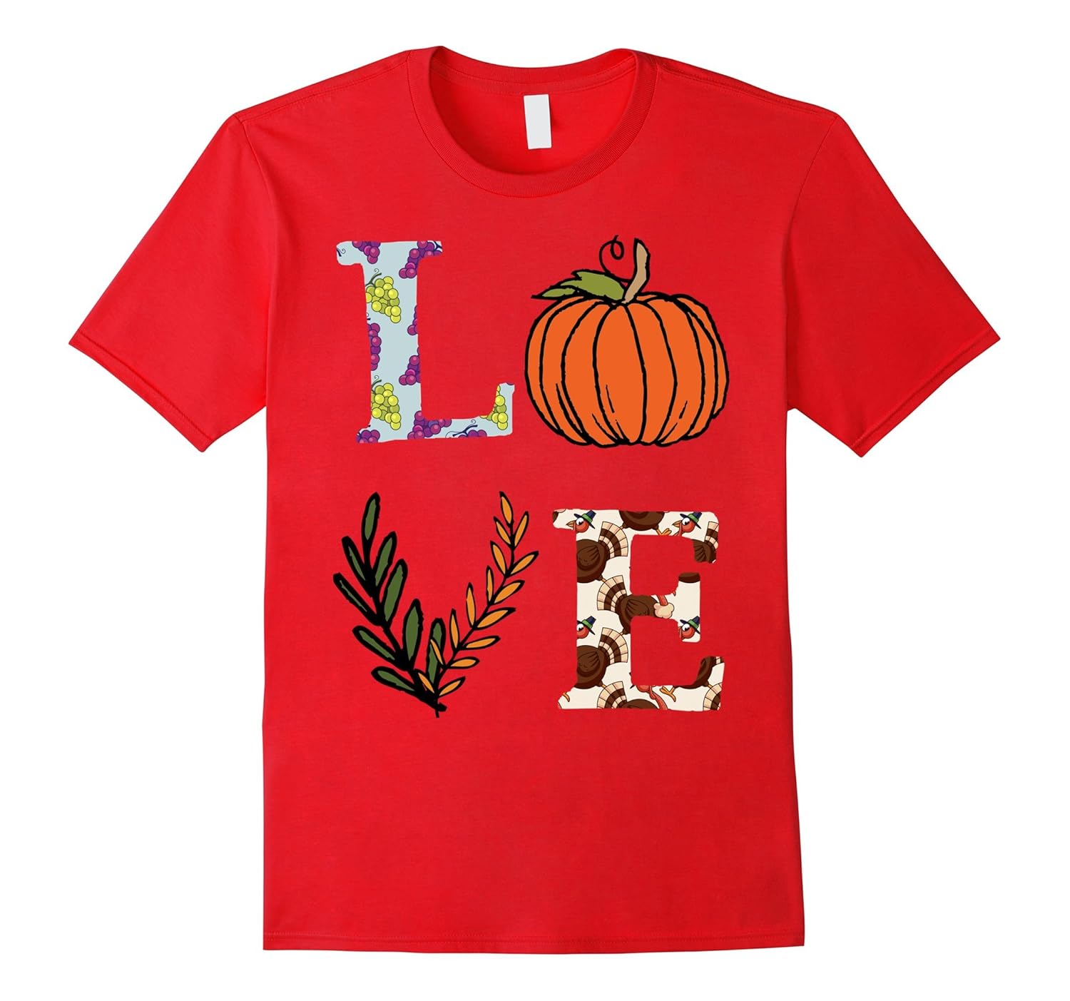 Love Thanksgiving T-Shirt Funny Turkey Costume Tee Shirt-ANZ