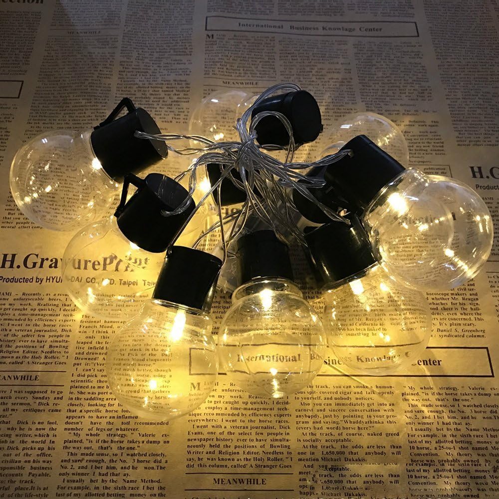 Solar Bulb Lights, EONANT 3.5M 10 LED Plastic Solar Bulbs String Lights Waterproof with 2 Modes Lighting for Outdoor Garden - Image 4