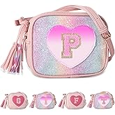 Personalized Toddler Purse for Girls 2–10, Cute Little Girl Purse & Kids Wallet, Small Initial Shoulder Crossbody Bag, Birthday & Christmas Gift for Daughter(Rainbow,P)