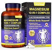 Magnesium Supplement 700mg - 12-in-1 Complex | Glycinate | Citrate | Malate | Taurate | Oxide Magnesium and more - Relieves M