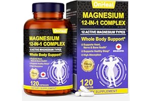 LABJD Magnesium Complex 700mg 12-in-1 Magnesium Supplement with Glycine Citrate Malate Oxide Taurine Aspartic Acid Magnesium 