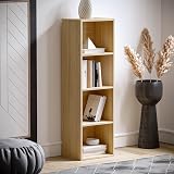 Vida Designs Oxford 4 Tier Cube Bookcase Oak Shelving Storage Unit view 6