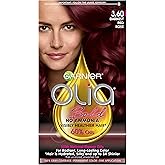 Garnier Olia Ammonia-Free Brilliant Color Oil-Rich Permanent Hair Color, 3.60 Darkest Red Rose (Pack of 1) Red Hair Dye (Packaging May Vary)