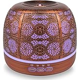 ARVIDSSON 500ml Essential Oil Diffuser, Metal Diffusers for Essential Oils, Aromatherapy Oil Diffuser for Large Room, Color Changing Mood Light & Mist Timer Setting, Gift for Women