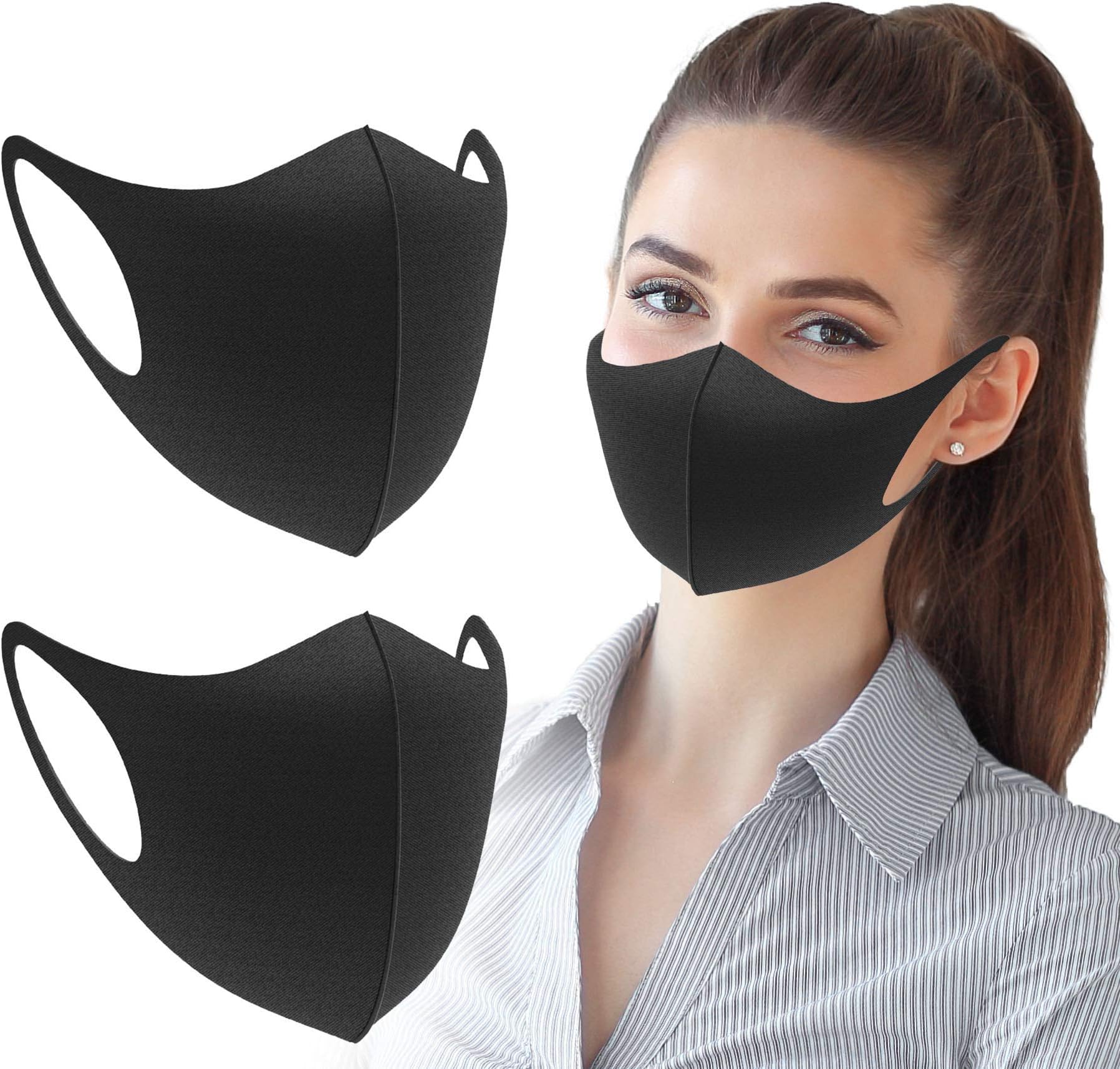 4 pieces Unisex Carbon Fiber Face, Outdoor Anti-Haze Face Durable Breathable Lightweight Face Shield Dust Mouth