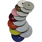 Konfor Wet 6" 7-Step Diamond Polishing Pads Flexible Sanding Tools Discs Buff