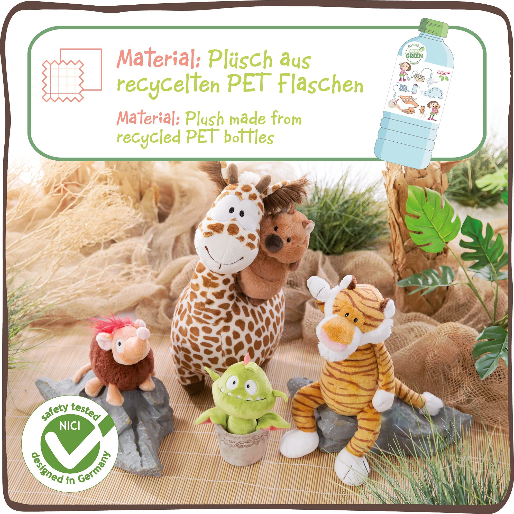 NICI Stehendes Kuscheltier Fleischfressende Pflanze Gisela 20cm –Nachhaltige Plüschpflanze für Mädchen, Jungen & Kuscheltierliebhaber – Lustige Topfpflanze 4