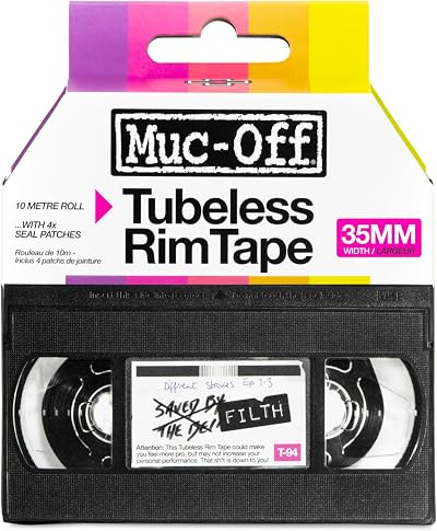 Muc Off Tubeless Rim Tape 35mm 10m Roll with 4 Seal Patches