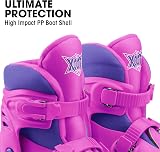 Xootz Kids Quad Skates Beginner Adjustable Purple Sizes 9-12 view 3