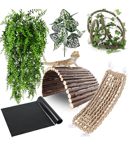 Reptile Vines, 3.28ft Flexible Jungle Rattan Long Vine Habitat Decor