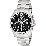 Invicta Men's II Stainless Steel Swiss Quartz Watch with Stainless-Steel Strap, Silver, 23 (Model: 0379)