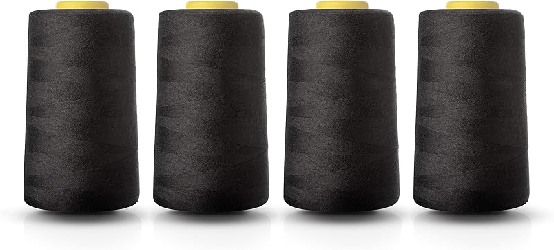 Realm Overlocking Sewing Machine Thread 5000 Yards x4 White Black Red