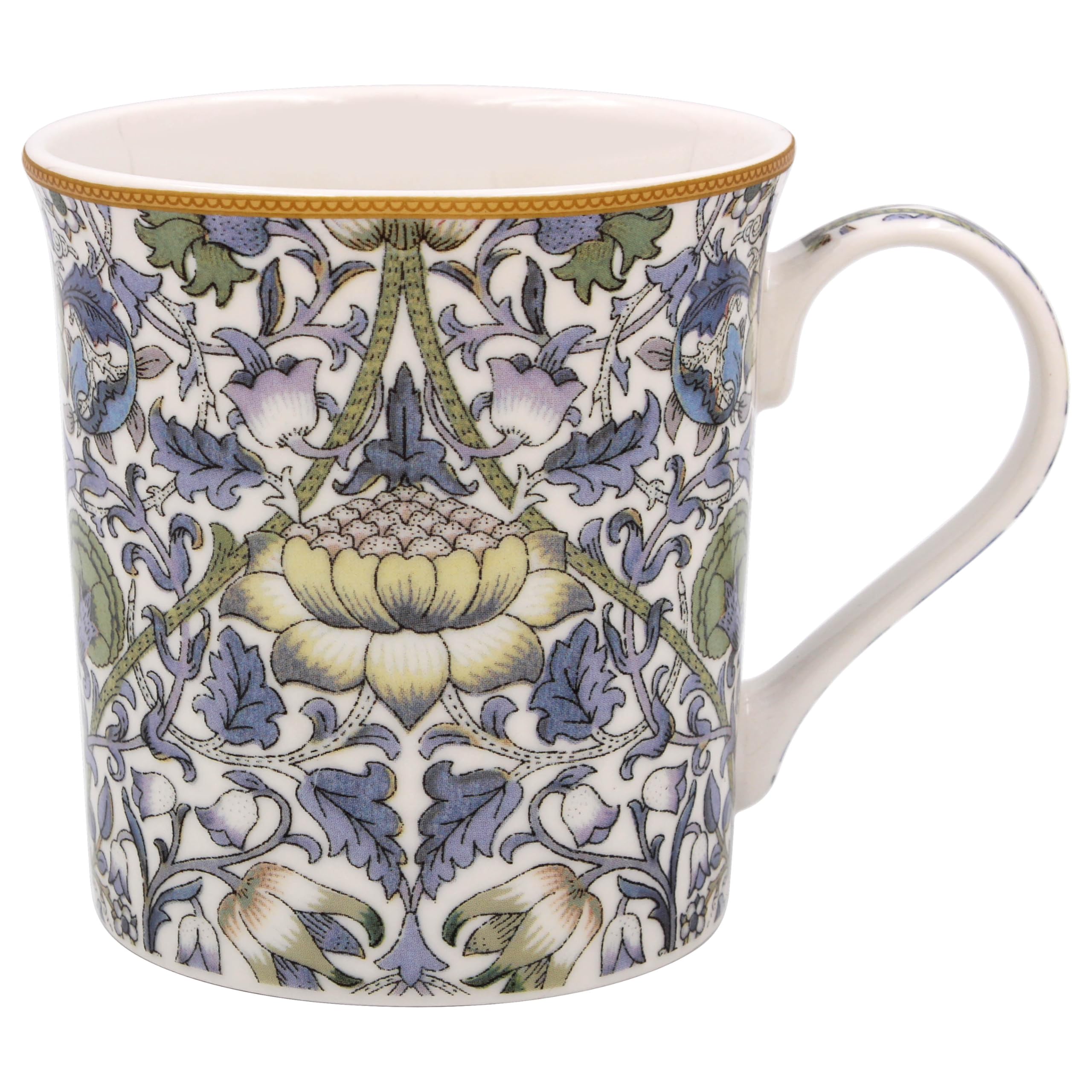 The Leonardo Collection Lodden Mug William Morris, Tea and Coffee Mugs for Hot Drinks | Fine China Printed Mugs for Kitchen & Home | Reusable Ceramic Cups for Every Occasion | Gifts for Women & Men