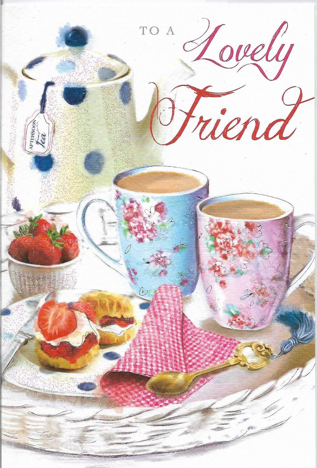 Jonny Javelin Afternoon Tea Lovely Friend Birthday Card