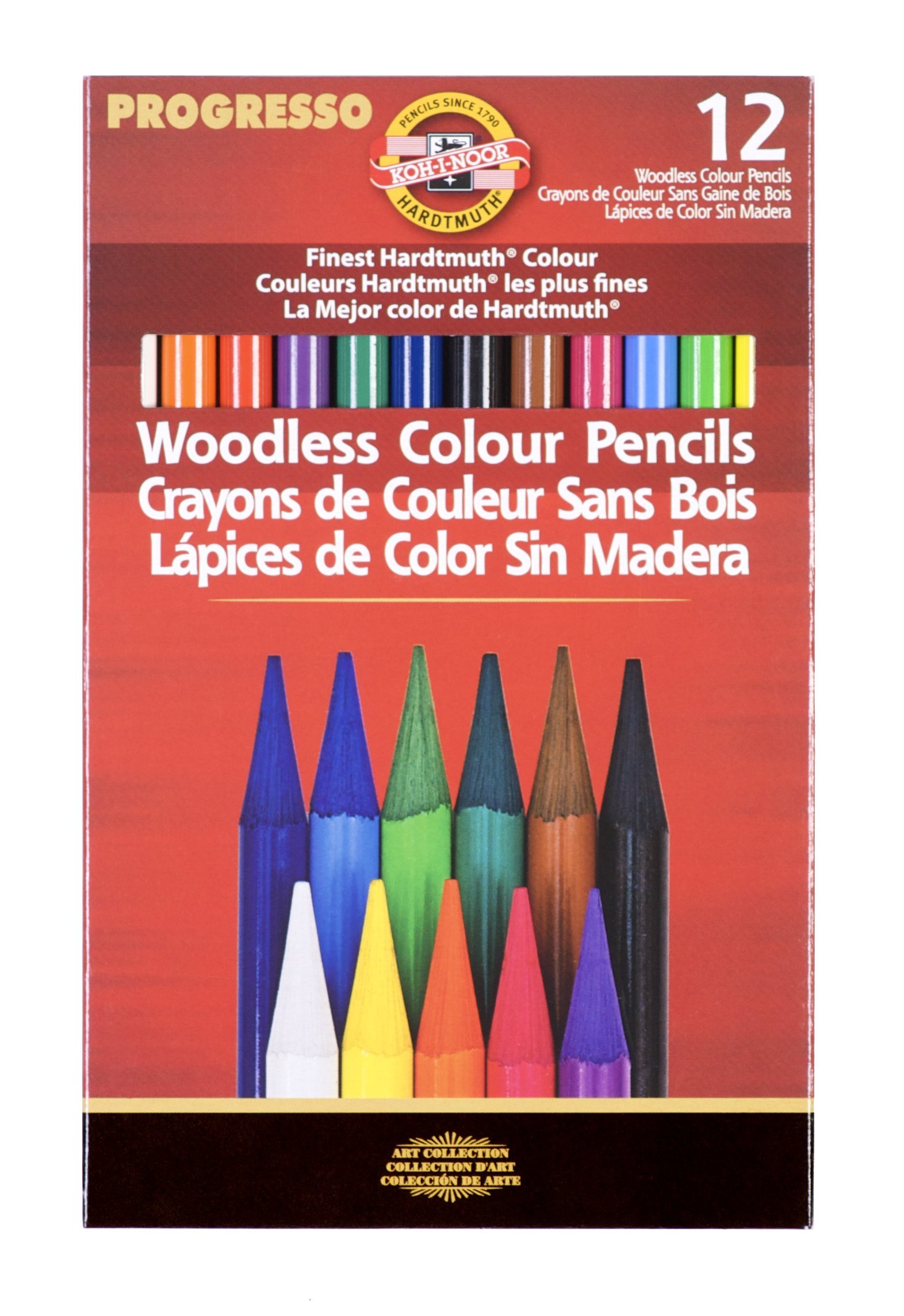 Photo 1 of Koh-I-Noor Progresso Woodless Colored 12-Pencil Set, Assorted Colored Pencils (FA8756.12)