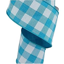 Plaid Check Wired Edge Ribbon - 10 Yards