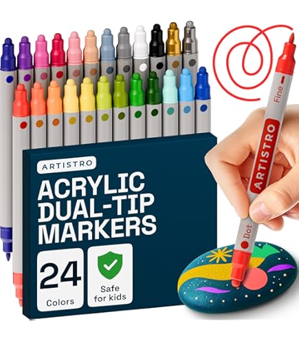 Amazon.com : UNI Posca Briefcase Pack of 20 - Acrylic Paint