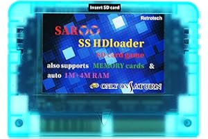 Retrotech Only On Saturn Saroo HD Loader 520 Games in 1 Flash Cart 256gb - Transparent Blue