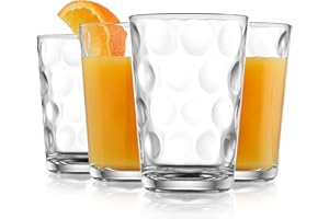 PASABAHCE Home Essentials Juice Glasses Set Of 4 Water Tumbler Glasses Cups 7 oz Uses for Juice, Water, Cocktails, and more Beverages. Dishwasher safe…