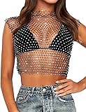CYCLAMEN Women's Rhinestone Body Chains Sleeveless
