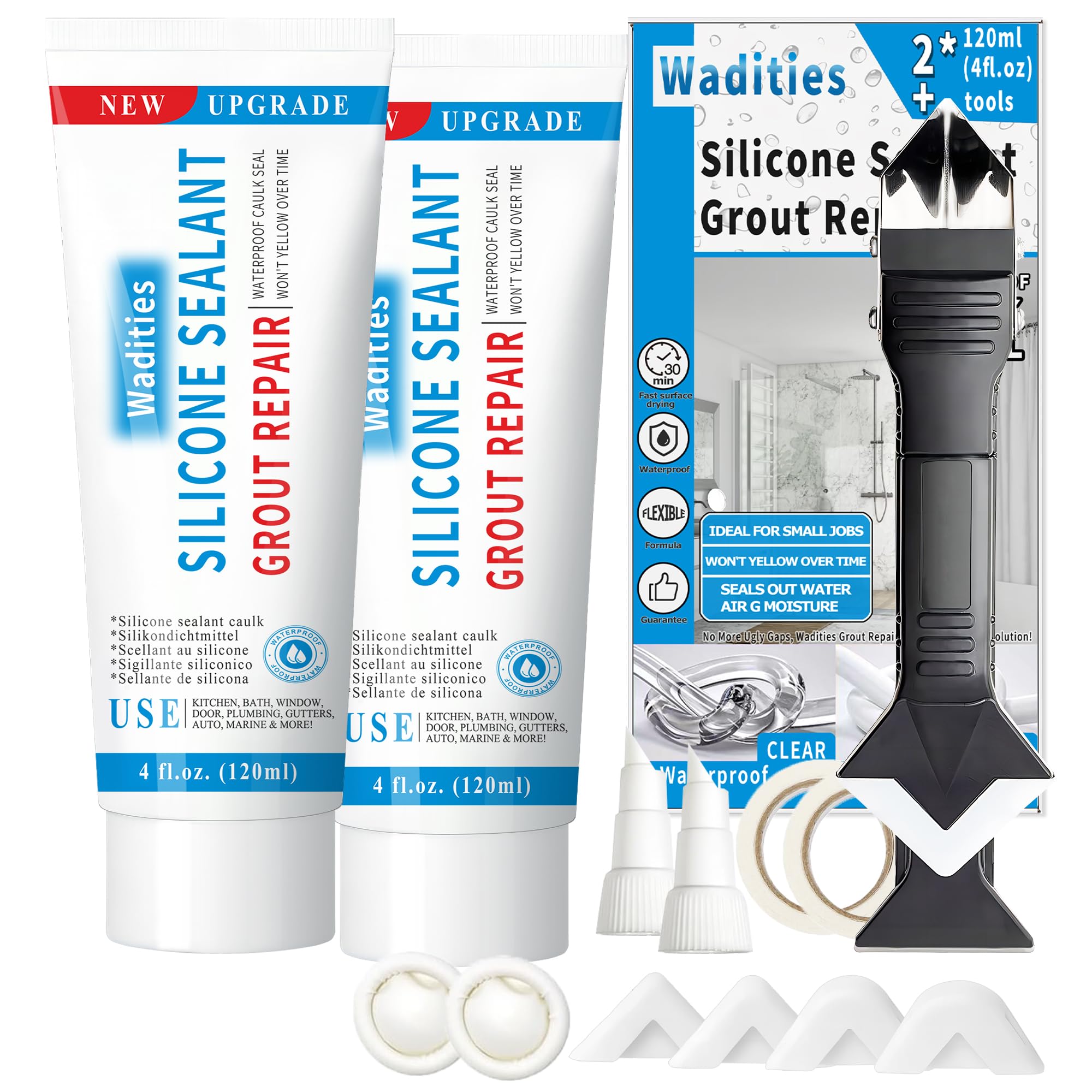 Waterproof Caulk And Seal Silicone Sealant White 8oz 240ml - View #5