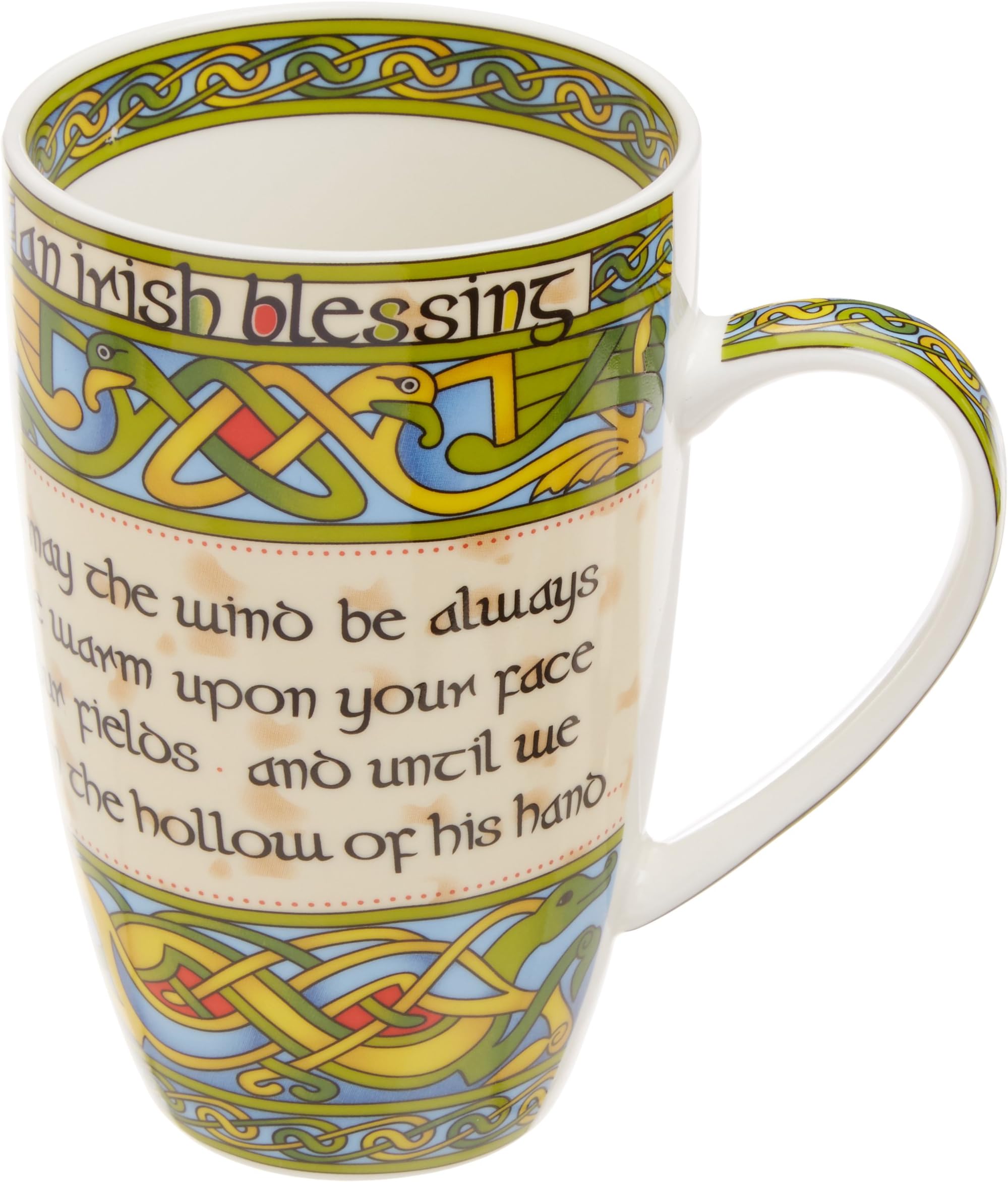 Irish Weave Ceramic Mug Collection With Irish Blessing Print