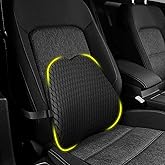 Lumbar Support Pillow for Office Chair,Memory Foam Back Lumbar Support Pillow,Relieve Back Pain,3D Breathable Fabric&Shoulder Strap Fixation,Back Support for Office Chair/Wheelchair/Car(Black)