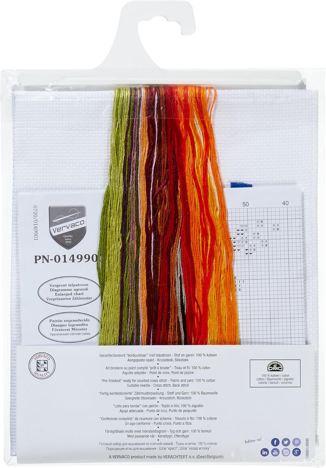 Vervaco Counted Cross Stitch Table Runner: Squirrel in Autumn, Other, NA, 32 x 84cm, N\a - Image 3