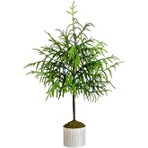 Nearly Natural 3ft Artificial Real Touch Norfolk Island Pine in Metal Tin Planter - Natural Look