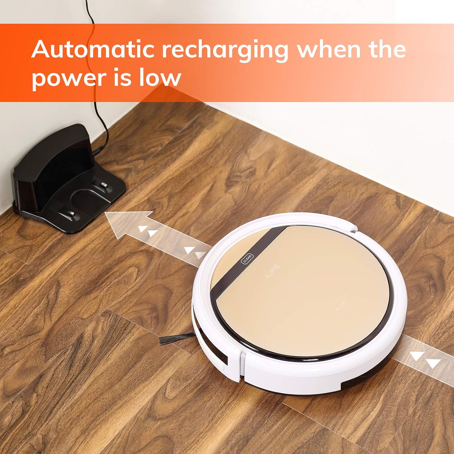 ILIFE V5s Pro 2, 2-in-1 Robot Vacuum and Mop, Slim, Automatic Self-Charging Robotic Vacuum, Daily Schedule, Zigzag Cleaning Path, Ideal for Pet Hair, Hard Floor and Low Pile Carpet: Kitchen & Dining