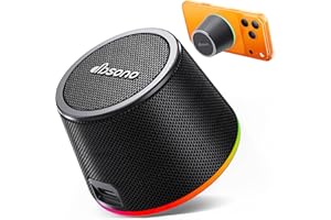 dbsono Stocking Stuffers for Teens Men Women: White Elephant Gifts for Adults, Portable Bluetooth Speaker with Color Light Phone Stand, Christmas Birthday for Boy Girls Trendy Stuff Gadget