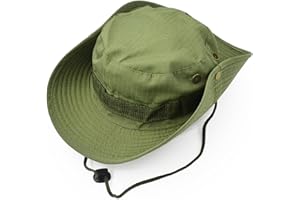 ULTRAKEY Outdoor Wide Brim Sun Protect Hat, Classic US Combat Army Style Bush Jungle Sun Cap for Fishing Hunting Camping