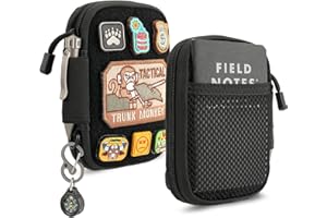 SAYRAM Mighty Pouch - Nylon EDC Pocket Organizer with Patches & D-Ring, Multitool Organizer for EDC Gears