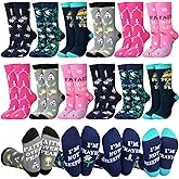 Toulite 12 Pairs Christian Socks for Women Novelty Religious Jesus Crew Sock Pastor Appreciation Gifts Valentine's Day Gifts