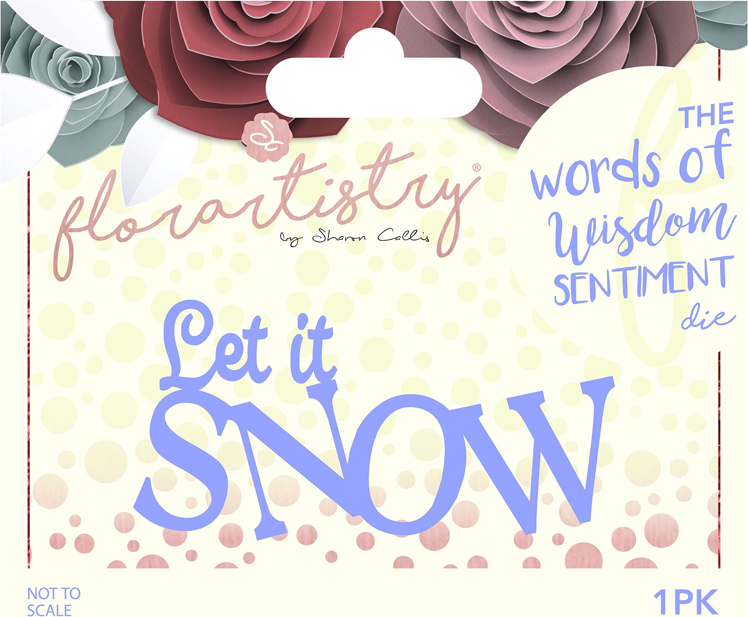Florartistry Christmas Sentiments Die - Let it Snow, 11.5 x 13.4 x 0.4 cm, Brown